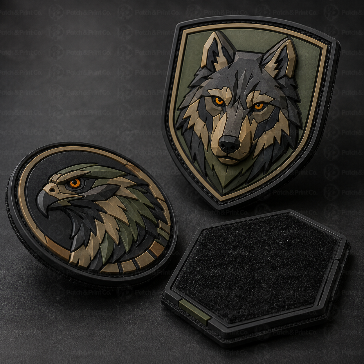 Custom PVC patch example 2 showing moulded rubber detail